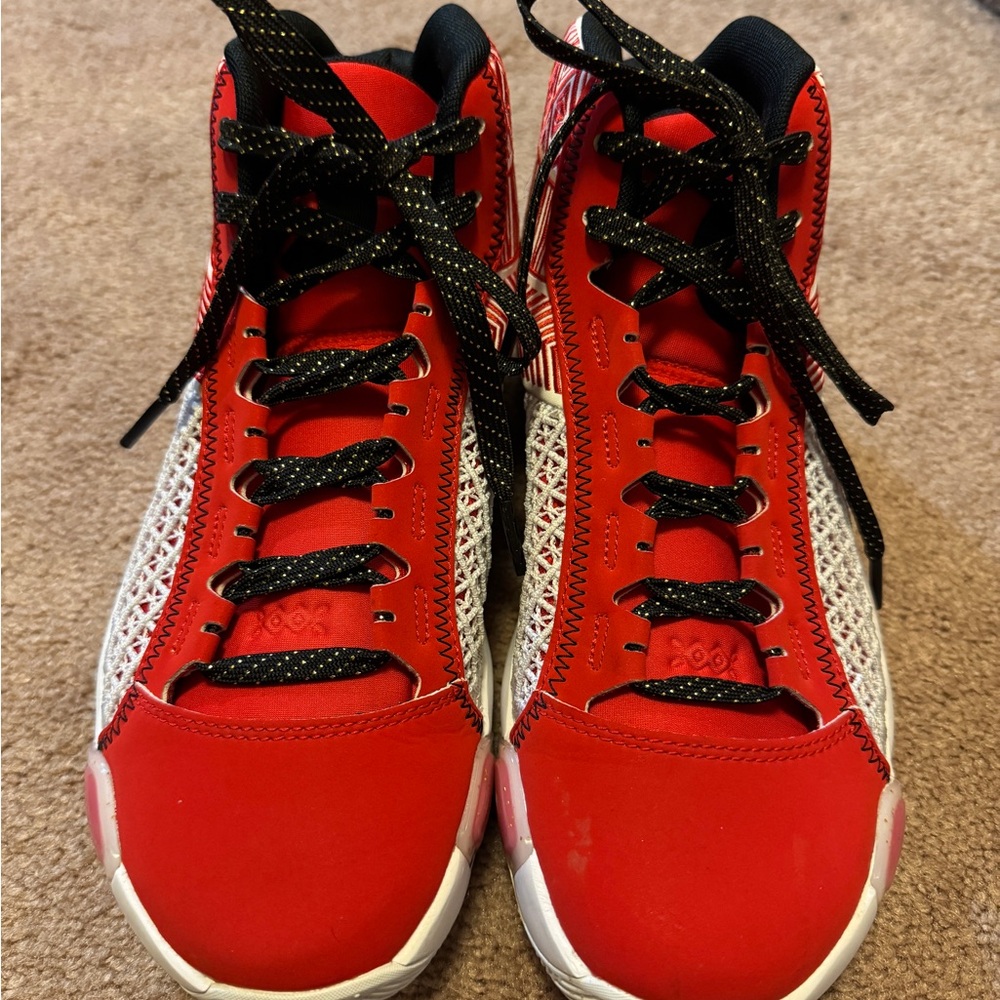 Nike Air Jordan XXXVIII 38 Celebration White Black Red DZ3356-100 Youth Size 7